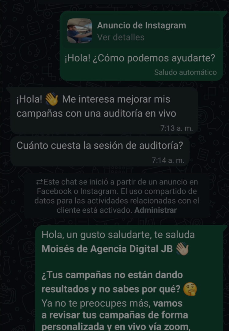Habla con Jorge Linares por WhatsApp